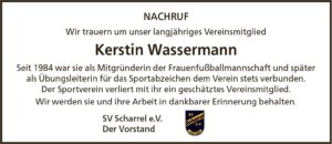Read more about the article Nachruf Kerstin Wassermann